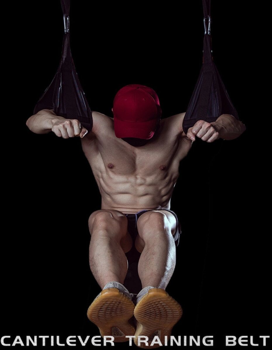 INF Paire de sangles abdominales d'entraînement - sangles suspendues pour tractions, renforcement du tronc et du dos, nylon