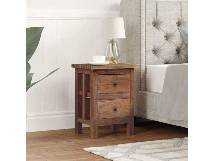 Moderne Table de chevet contemporaine - bois massif - d'acajou - 40x30x51 cm - Petite table de chambre @FR 5610