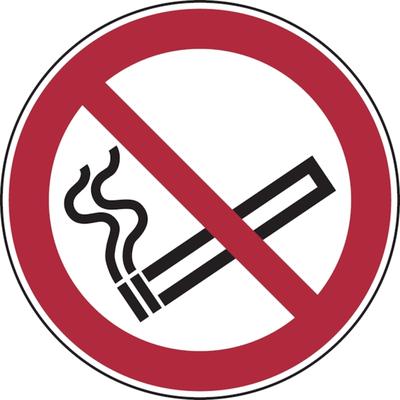 Verbotsschild, Rauchen verboten P002 - ASR A1.3 (DIN EN ISO 7010) - 20 mm Folie selbstklebend