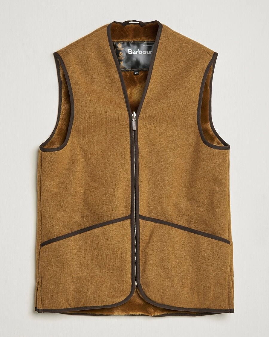 Barbour Lifestyle Warm Pile Waistcoat Zip-In Liner Brown men EU52 Brun