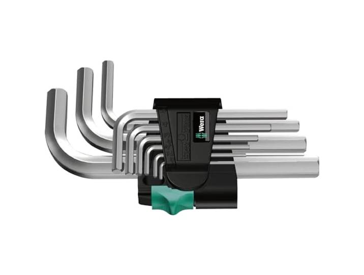 950/9 SM N haakse sleutelset, metrisch, verchroomd frame, 9-delig, Wera 05021406001