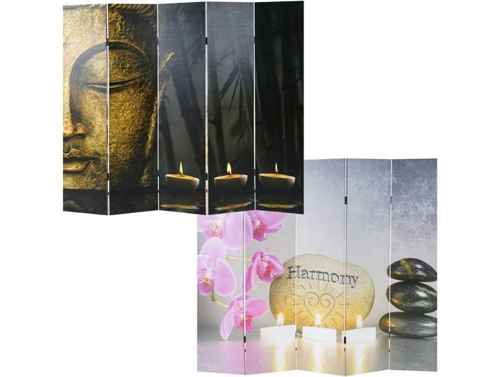 FOTO-PARAVENT ORIENTAL Schwarz, Gold