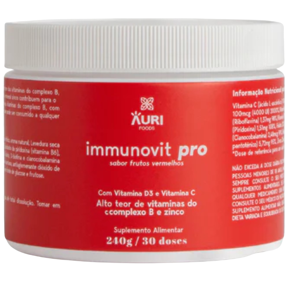 Aurifoods Immunovit Pro Food Supplement Strengthen the Immune System 240g Red Berries Expiration Date: 2027-02-28