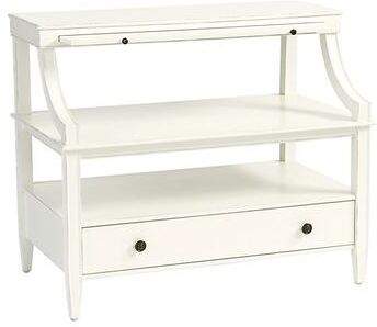 Sidney Open 1-Drawer Nightstand - Rubbed Soft White, Non-Charging - Ballard Designs