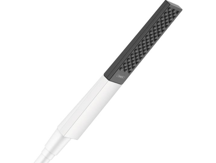 Douche de tête encastrée Rainfinity de Hansgrohe\, modèle 100\, 1 jet\, technologie EcoSmart\, finition blanc mat