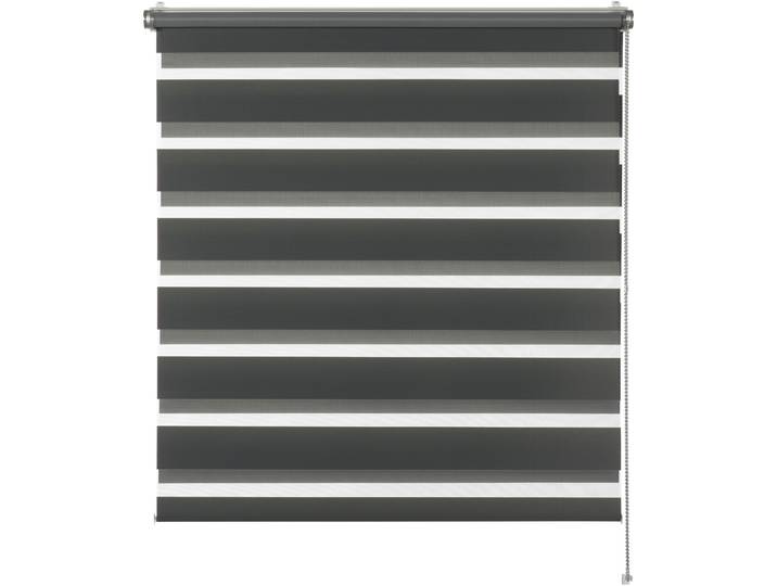 Doppelrollo Tilda , grau, B:80cm H:210cm, Polyester, SCHÖNER WOHNEN-KOLLEKTION, Rollos, Doppelrollo, geklemmt, silberne oder weisse Rollo-Technik
