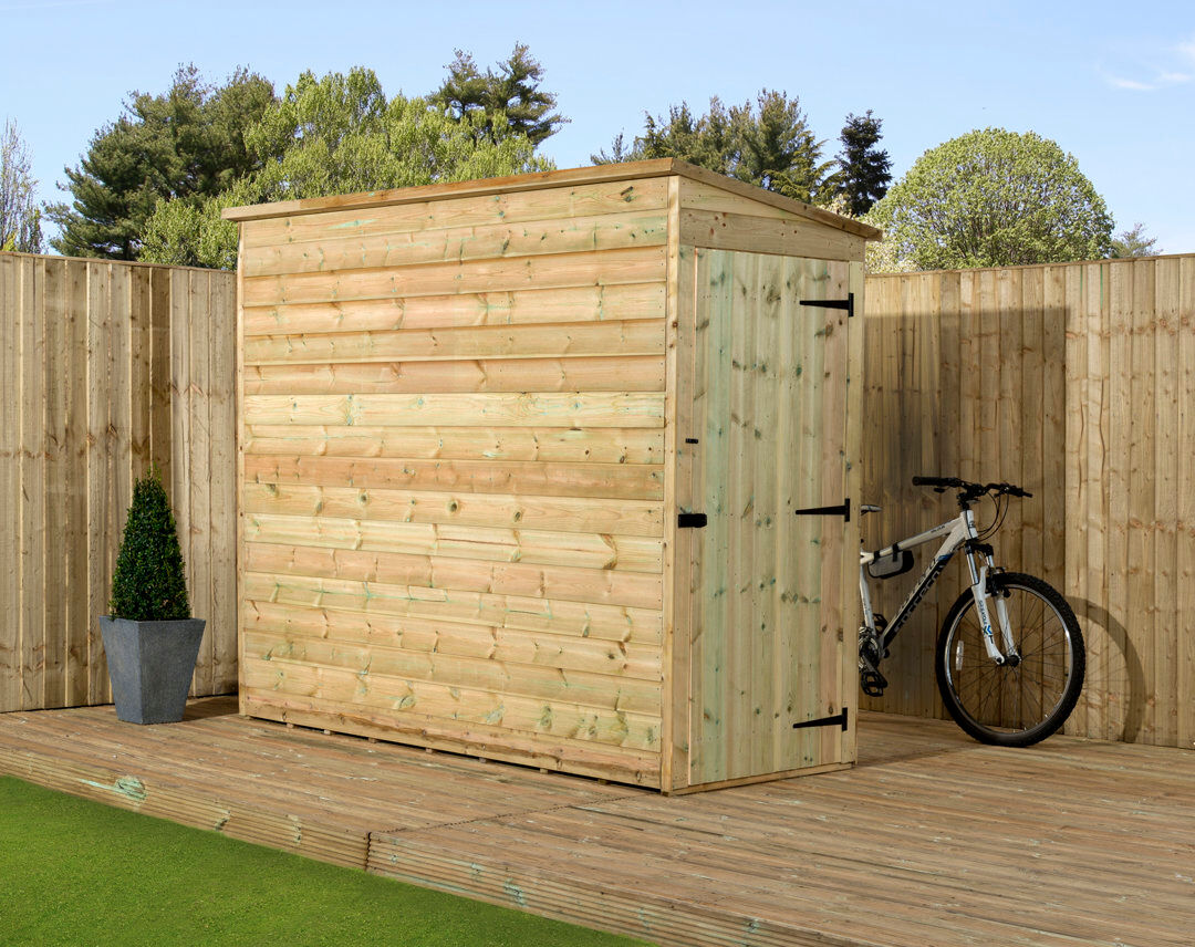 Empire Sheds Ltd Shiplap Pent Wooden Shed Beige 3 Ft. W x 10 Ft. D