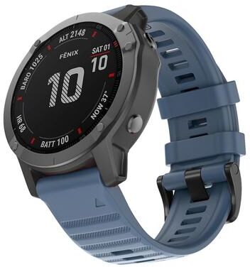 Everyday Crate Garmin Fenix 6 22mm Silicone Watch Band Soft Replacement Watch Strap cyan