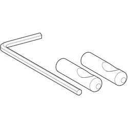 Geberit, Duscharmatur + Badewannenarmatur, Fertigmontageset zu Wandbefestigung WB9N-Z