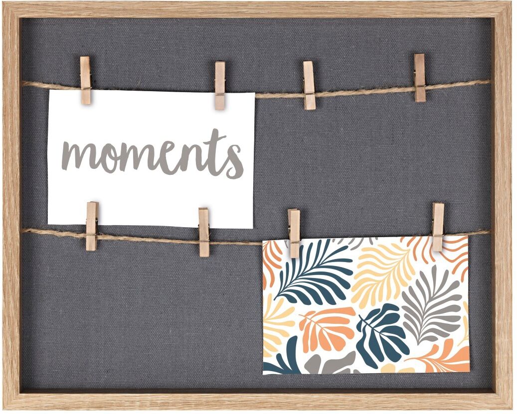 Hama Bilderrahmen "Fotorahmen Muro MDF mit Klammern Eiche Wandgestaltung", eiche, B/H/T: 29,5cm x 36,5cm, Bilderrahmen, FSC-zertifiziert, Klammern, Wanddeko, individuell gestaltbar, Bilderrahmen