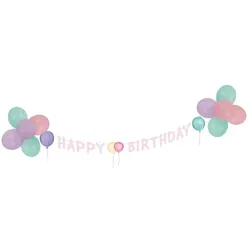 Deko Set Happy Birthday Pastell