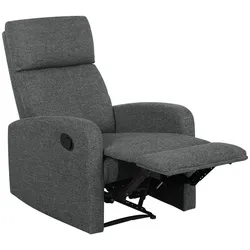 MODFU Relaxsessel verstellbar Dunkelgrau 63x91x98 cm mit 145 Grad Neigung, geteilter Rückenlehne, Chenille Bezug, manuell und komfortabel