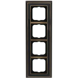 Busch-Jaeger 1724-845 Abdeckrahmen 4-fach Messing antik anthrazit - Busch-dynasty® 2CKA001754A4661 1724845
