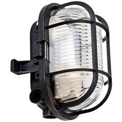 Deko Light Syrma Oval Schwarz 401012 Außendeckenleuchte, Außenwandleuchte Schwarz