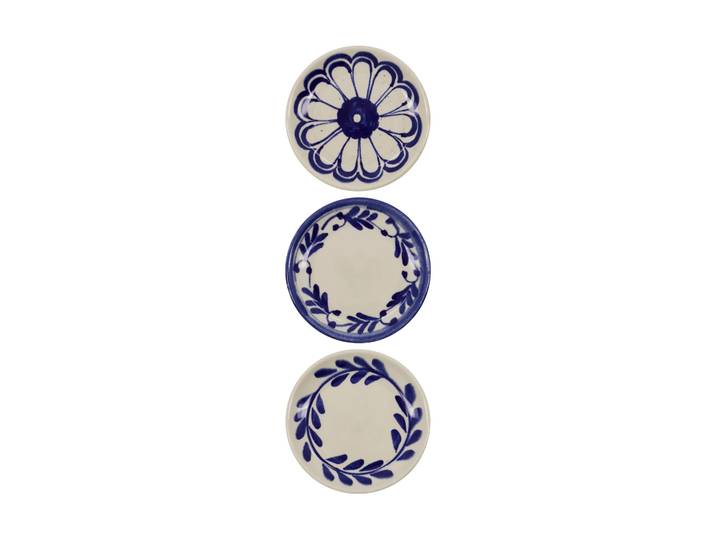 House Doctor Assiette Diva Ø13 cm, lot de 3 Bleu