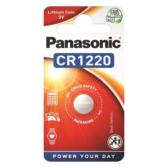 Panasonic Lithium Power CR1220 (1 Stk., CR1220, 35 mAh) (CR-1220L/1BP)