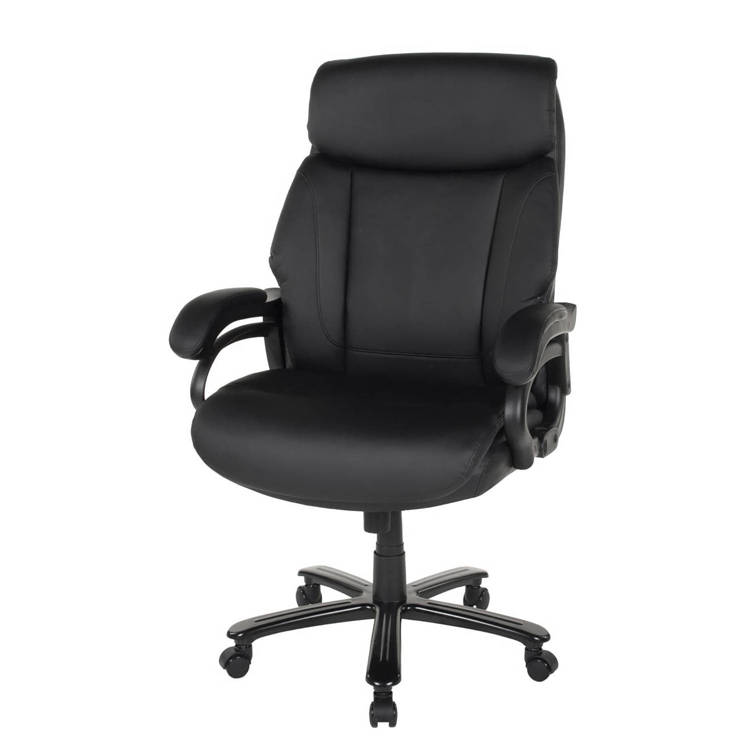 home24 Directiestoel Ennio XXL zwart faux leather B/D/H: 72 x 126 x 72 cm