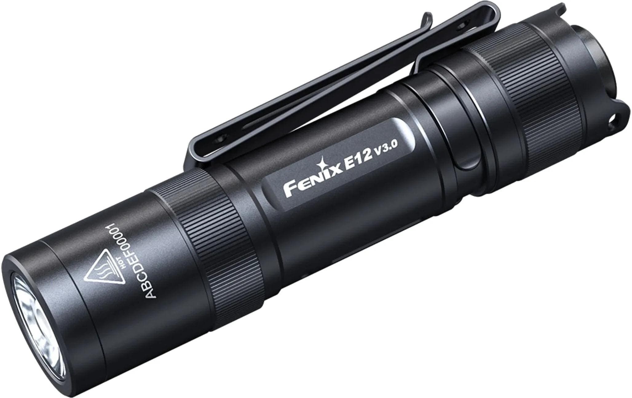 Taschenlampe FENIX "E12 V3,0 - 200 Lumen", schwarz, MobilleuchtenB:8,15cm H:1,93cm T:1,74cm, Taschenlampe, wasserfest, B:8,15cm H:1,93cm T:1,74cm schwarz Einheitsgröße
