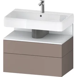 Duravit Collection One Waschtischunterbau, 1 Auszug und 1 Schublade, 790x470x590mm, Nische Weiß Matt, QA4394018430000, Farbe: Basalt Matt