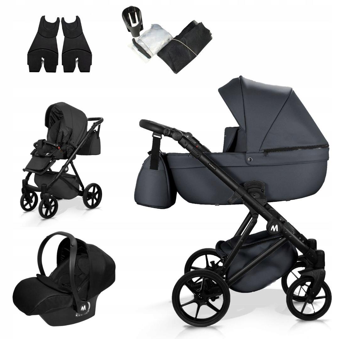 Kinderwagen 3in1 MOMMO Harmony - Schwarzes - stilvoll und bequem