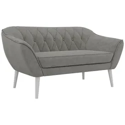 2-SITZER-SOFA PIRS - Grau Stukture - Weiße Beine