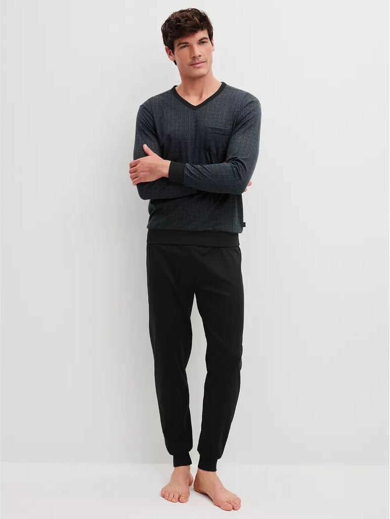 Calida - Pyjama, für Herren, Schwarz, Größe XL