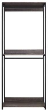 Klair Living Veronica Wood Walk-in Closet with One Shelf in Rustic Gray