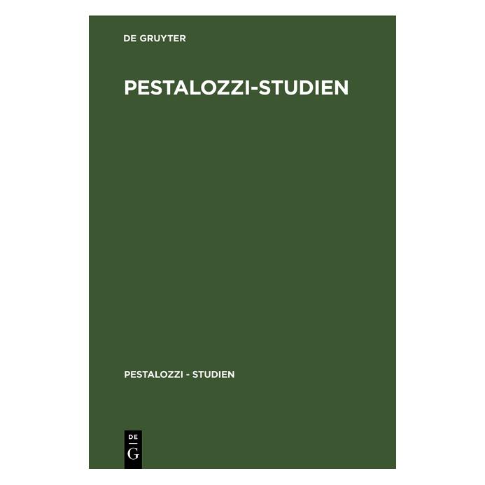 De Gruyter Pestalozzi-Studien (Deutsch, Hardcover, Artur Buchenau) (67774268)