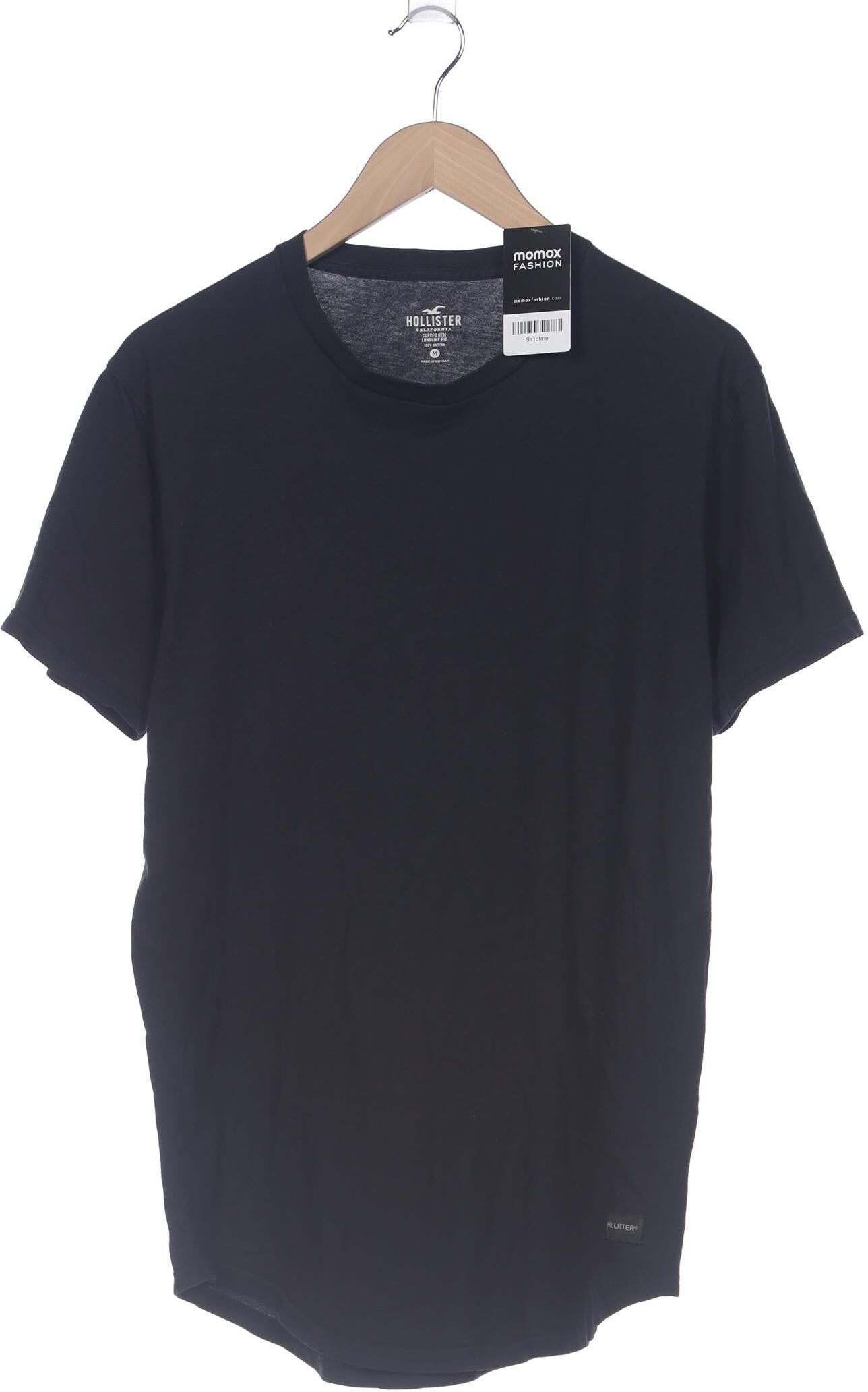 Hollister Herren T-Shirt, Schwarz, Gr. M, Baumwolle - Second Hand