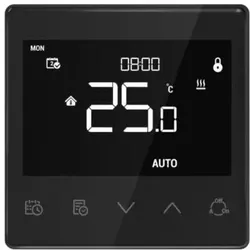 Nice Warm-Control EVernetzter Thermostat für Elektroheizung Z-Wave 16A — Schwarz, Thermostat, Schwarz