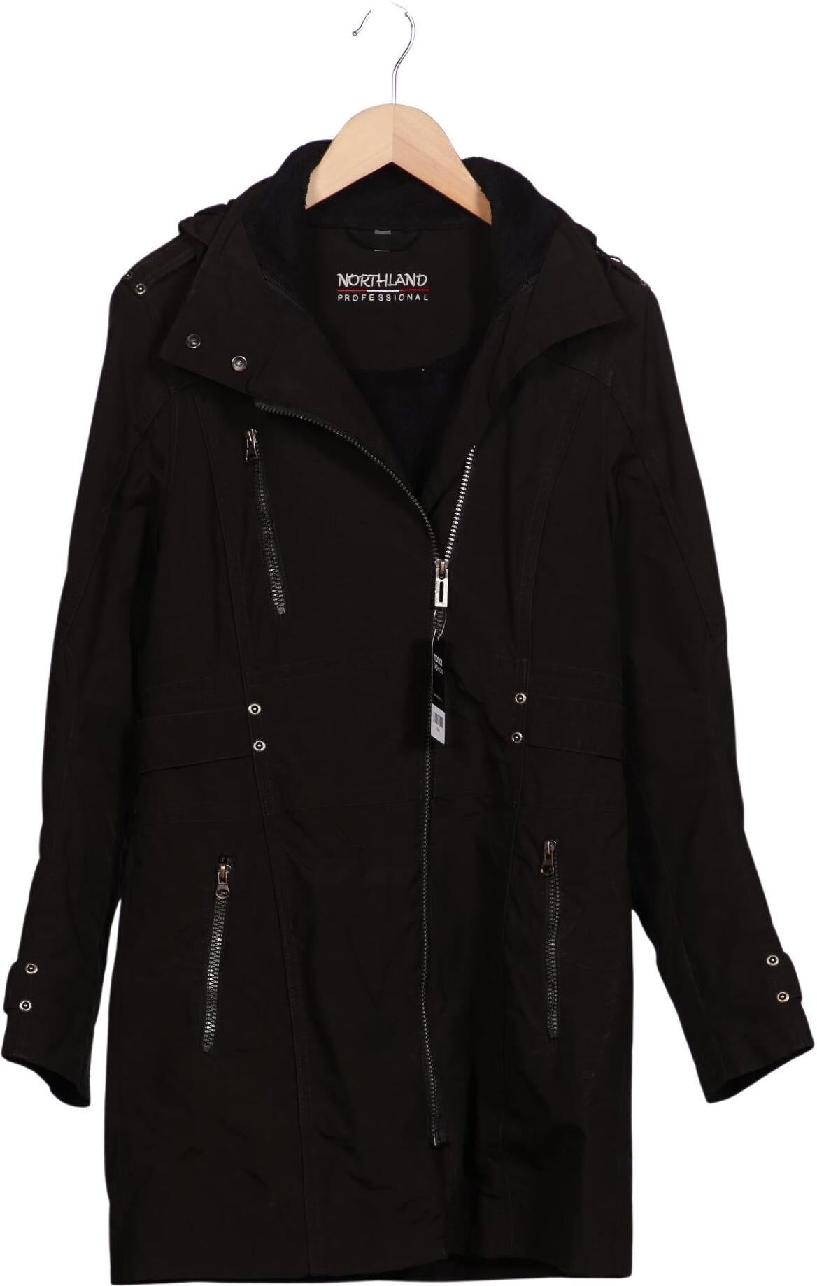 Northland Professional Damen Mantel, Schwarz, Gr. EU 36, Synthetik - Second Hand