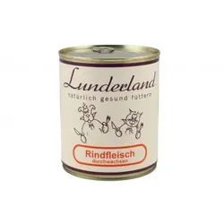 Lunderland Dose 800g Hundenassfutter 12 x 800 Gramm Rindfleisch durchwachsen