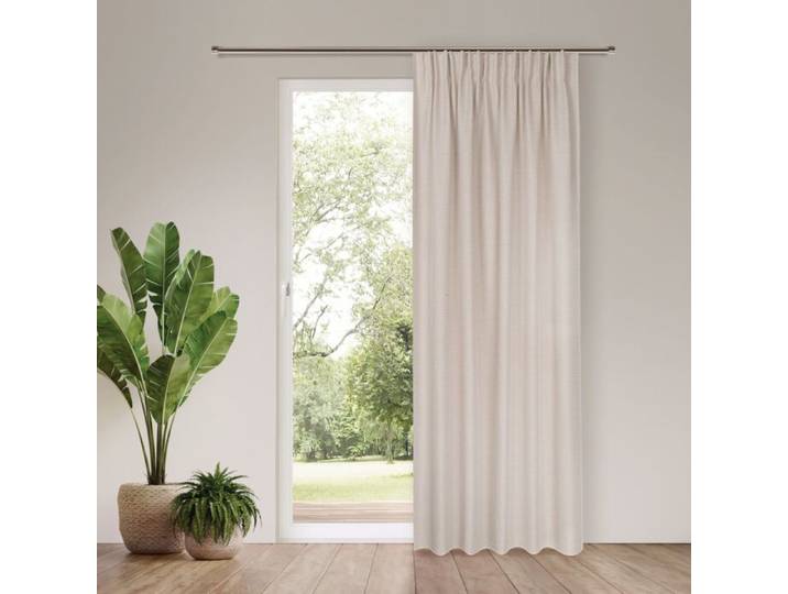 Fertigvorhang mit Gardinenband, blickdicht, 140x245 cm
