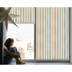 INNENROLLO - Fensterrollo - Rollo - 140x140 cm - Bunte vertikale Streifen
