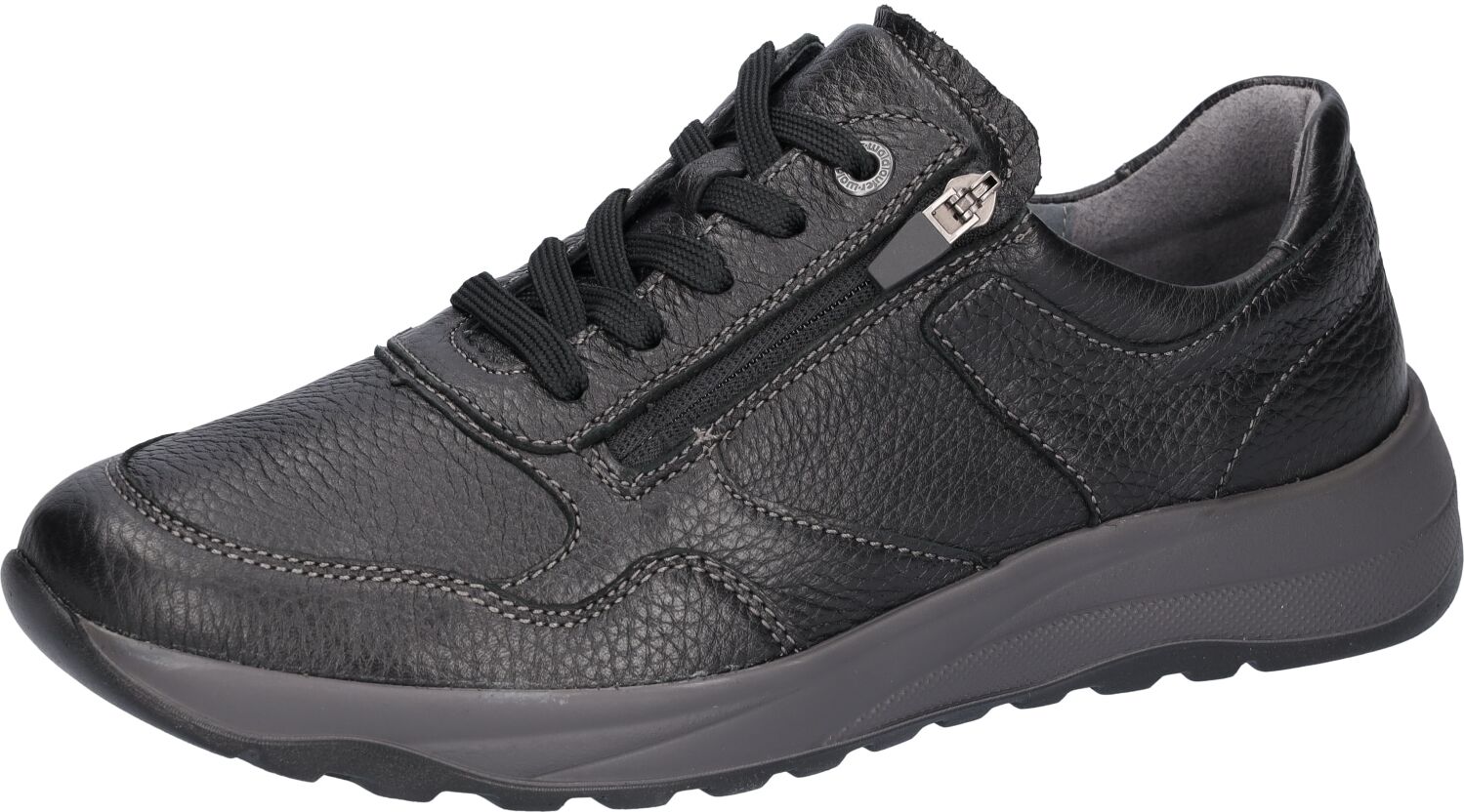 Schnürschuh WALDLÄUFER "K-John", Herren, Gr. 8,5 (42,5), schwarz, Nappaleder, Schuhe Schnürschuh, Halbschuh, Schürschuh in Extraweite K für den kräftigen Fuß