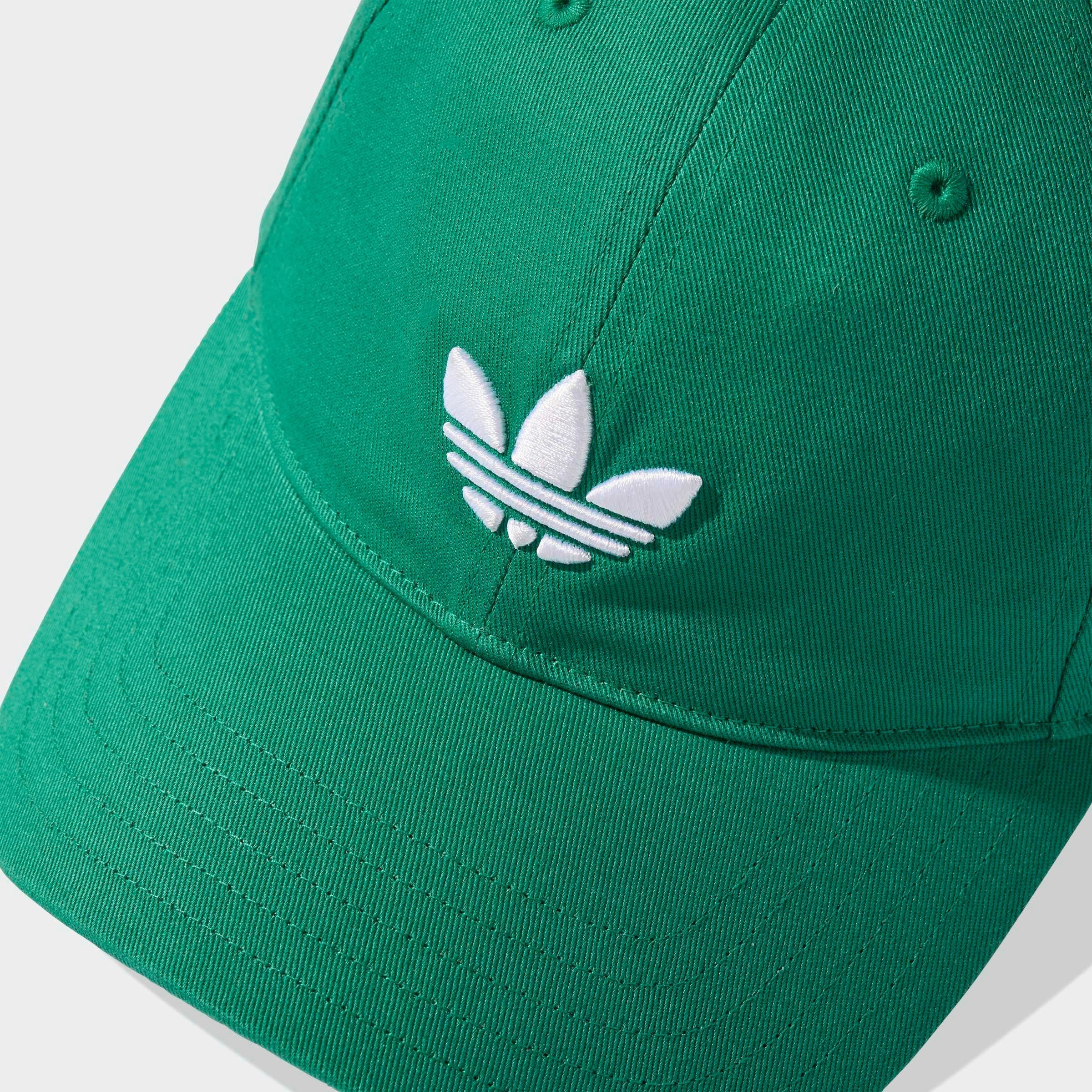 Baseball Cap ADIDAS ORIGINALS "ADICOLOR CLASSIC TREFOIL", Damen, bold grün, Obermaterial: 100% Baumwolle, Caps Baseball Cap, für Erwachsene, sportlicher Stil, aus Baumwolle