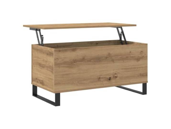 LASWWQMRF Couchtisch Artisan Eiche Optik 90x44,5x45 cm Beistelltisch Reichlich Stauraum für Zeitschriften und Bücher im Wohnzimmer, pflegeleichte Oberfläche, belastbar bis 60 kg.