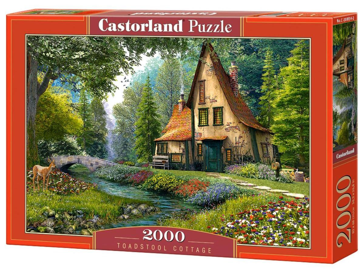 Castorland Puzzel Huisje in de vorm van een paddenstoel, 2000 stukjes, Landschap