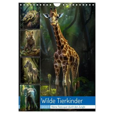 Wilde Tierkinder (Wandkalender 2027 DIN A4 hoch), CALVENDO Monatskalender