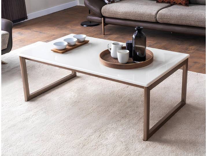 Xlmoebel Couchtisch Luxuriöser weißer Holz Kaffee Tisch für das Wohnzimmer, Made in Europa