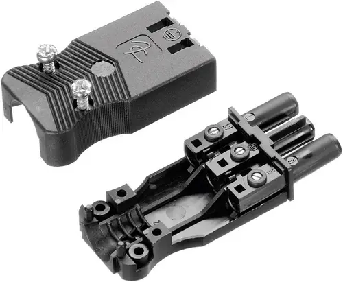Netz-Steckverbinder AC Serie (Netzsteckverbinder) AC Buchse, gerade Gesamtpolzahl: 2 + PE
