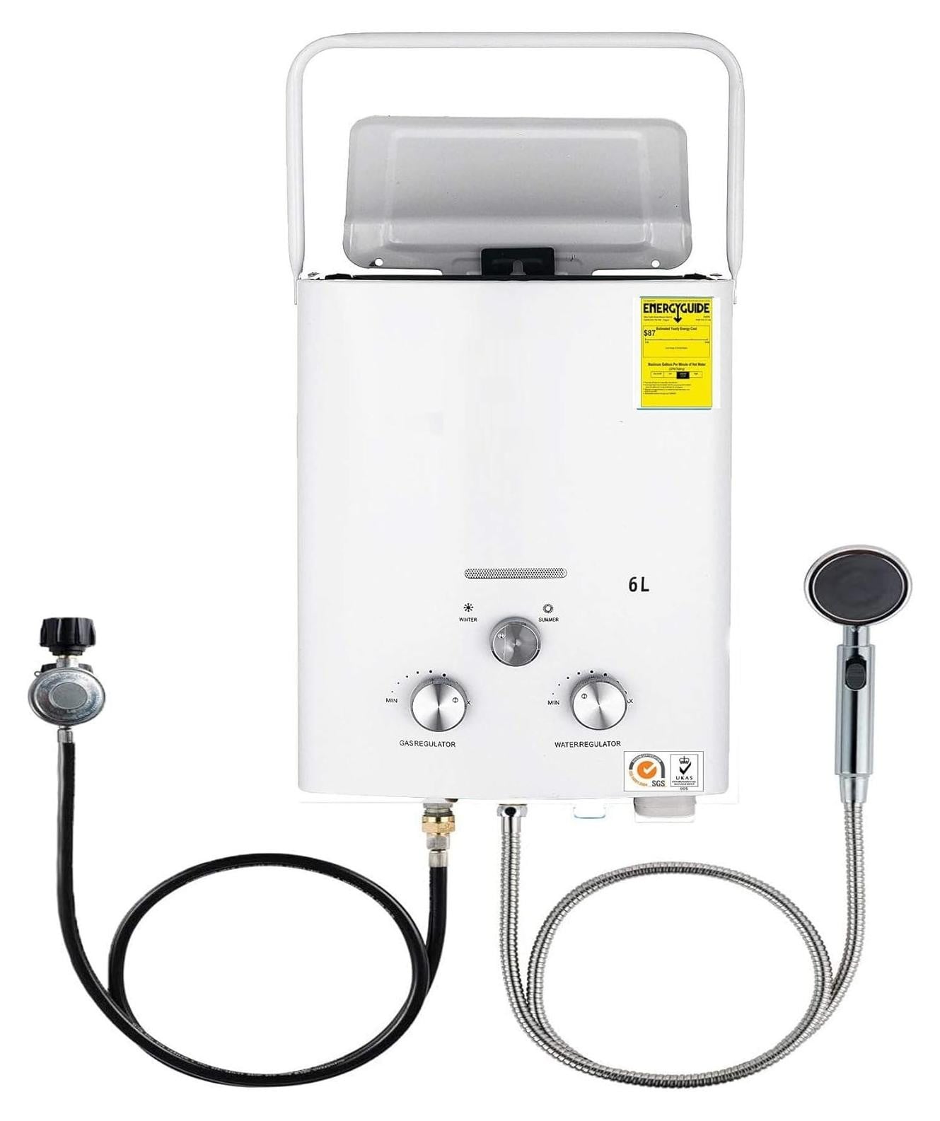 Quality Heating Geiser - Wit - 6 liter per minuut - LPG - Compact
