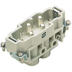 Harting Schraubanschluss Stifteinsatz 09 38 006 2611, Elektronikkabel + Stecker, Grau