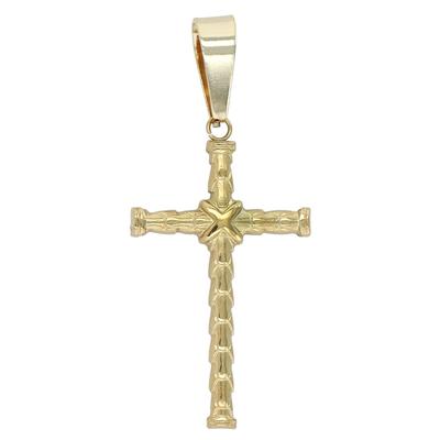 Kreuzanhänger AKZENT "Nyrith, langlebig", gold (goldfarbig), Schmuckanhänger, Damen, Edelstahl