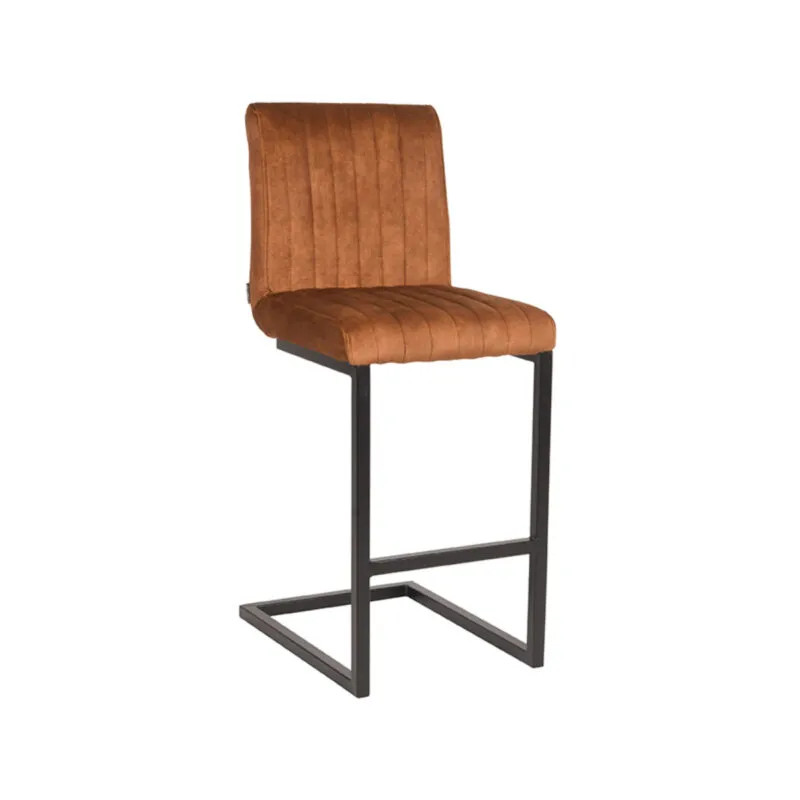 Label51 Barkruk Milo - Oker - Velours - Zithoogte: 66 cm