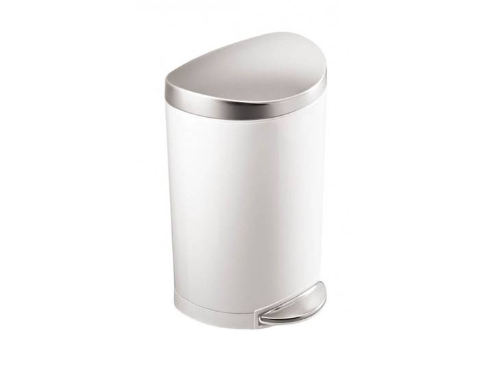 Simplehuman Halbrunder Treteimer 10l Weiss