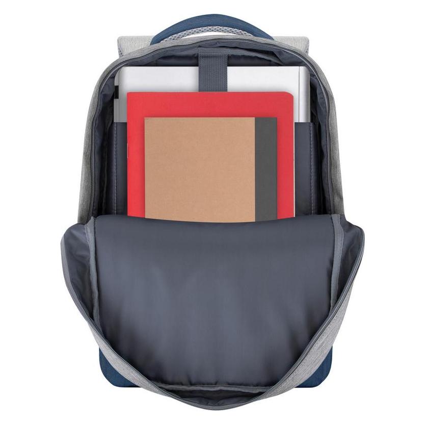 Rivacase 7562 grey/dark blue anti-theft Laptop backpack 15.6 (15.60", Universal) (7562 GREY/DK BL)