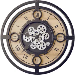 Wanduhr Max Schwarz/Eiche Ø ca. 57cm