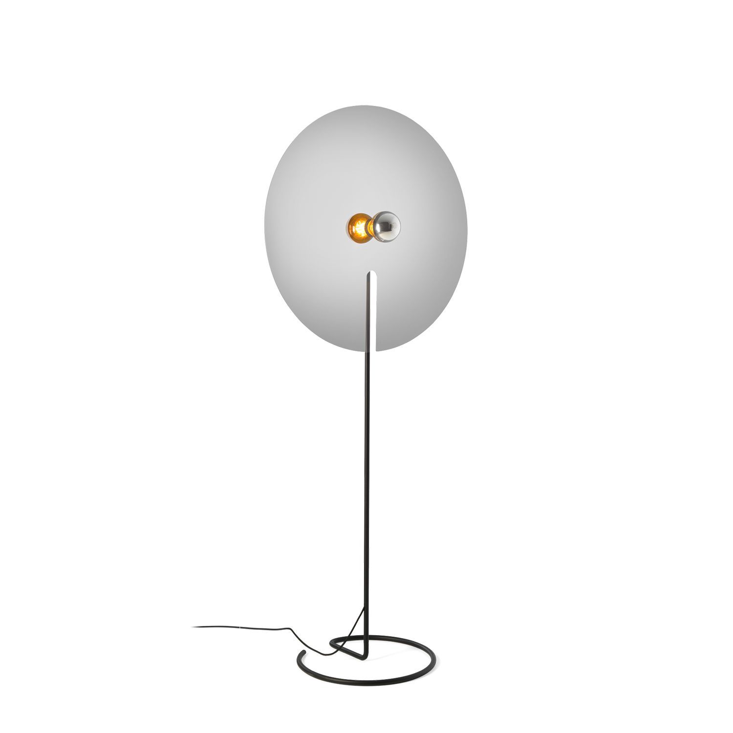 Wever & Ducré Stehleuchte MIRRO FLOOR 3.0 G95 L-B glänzendes aluminium Ø75cm 6312E0LB0 5404037331666