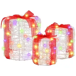 vidaXL Geschenkbox Dekoration 3 pcs Bunt 20 x 20 x 21 cm Acryl